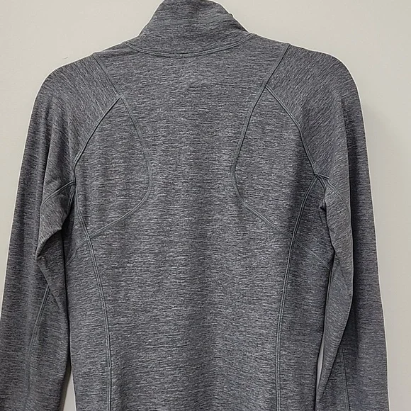 LULULEMON LUNO SIGNATURE UNIQE THUMB HOLE YELLOW ZIP WORKOUT COMFY GRAY-JACKET - Picture 10 of 16